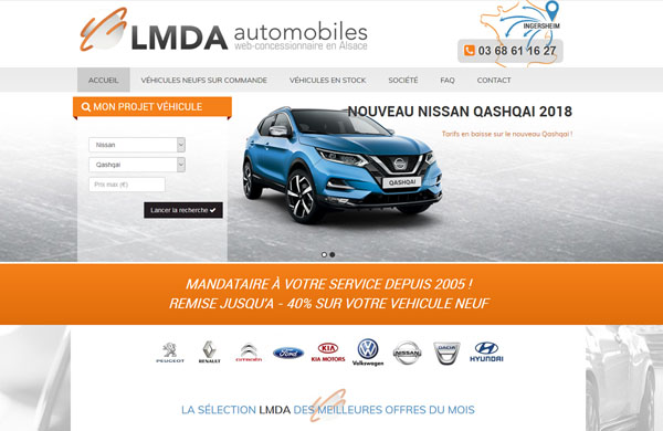 Création de site internet automobile LMDA