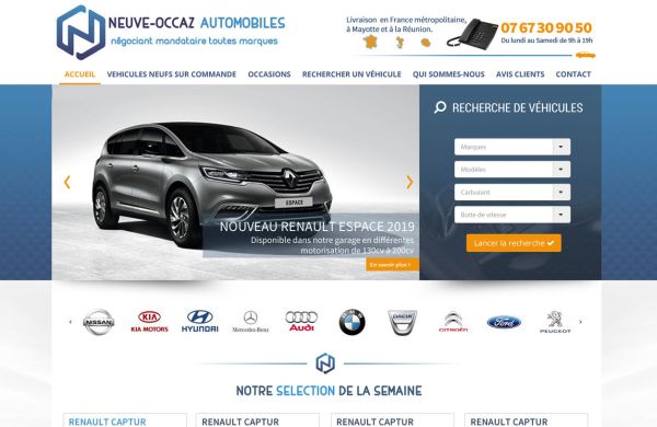 Création de site internet automobile Neuve Occaz Auto